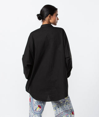 Saaksha & Kinni-Black Oversized Shirt-INDIASPOPUP.COM