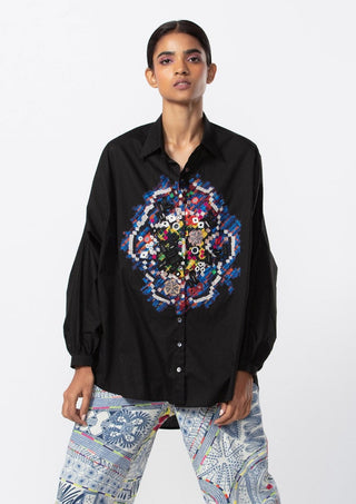 Saaksha & Kinni-Black Oversized Shirt-INDIASPOPUP.COM