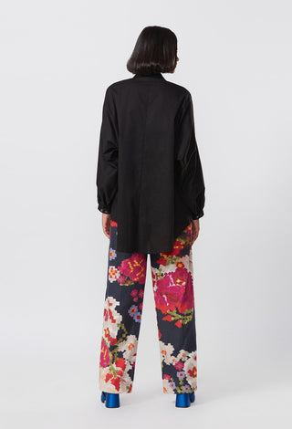 Saaksha & Kinni-Black Oversized Shirt And Floral Pants-INDIASPOPUP.COM