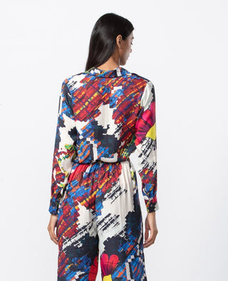 Saaksha & Kinni-Multicolor Abstract Floral Shirt-INDIASPOPUP.COM