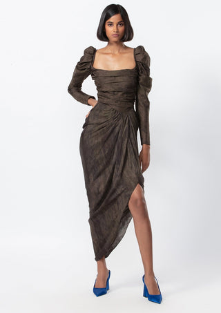 Saaksha & Kinni-Black Corset Style Dress-INDIASPOPUP.COM