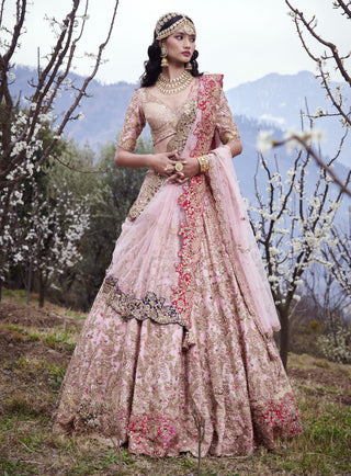 Dolly J-Cyan Pink Dust Bridal Lehenga Set-INDIASPOPUP.COM