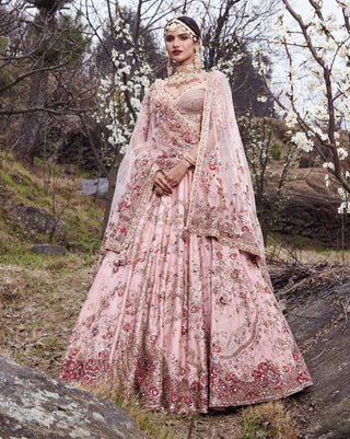 Dolly J-Yuri Pink Bridal Lehenga Set-INDIASPOPUP.COM