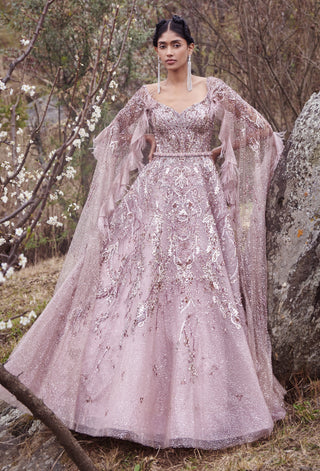 Dolly J-Samaria Shimmer Tulle Bridal Gown-INDIASPOPUP.COM