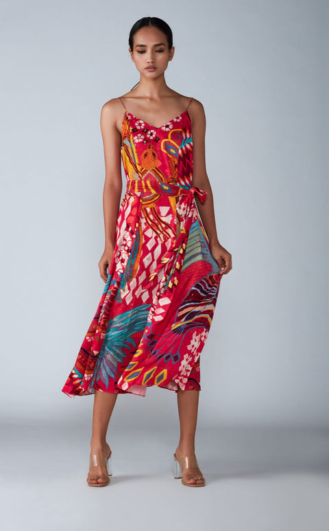 Saaksha & Kinni-Pink Print Summer Dress-INDIASPOPUP.COM