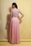 Khalom-Baby Pink Skirt Set-INDIASPOPUP.COM