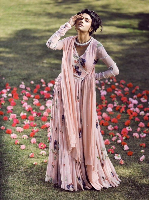 Mahima Mahajan - Blush Pink Anarkali Set - INDIASPOPUP.COM