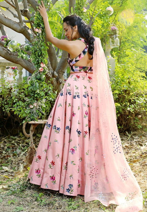Mahima Mahajan-Blush Heavy Embroidered Lehenga Set-INDIASPOPUP.COM
