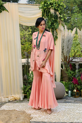 Mahima Mahajan-Blush Embroidered Garara Set-INDIASPOPUP.COM