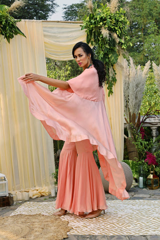 Mahima Mahajan-Blush Embroidered Garara Set-INDIASPOPUP.COM