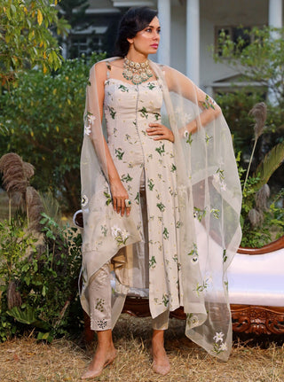 Mahima Mahajan-Jade Printed Long & Short Kurti Set-INDIASPOPUP.COM