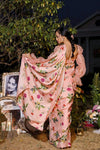 Mahima Mahajan-Blush Printed Saree Set-INDIASPOPUP.COM