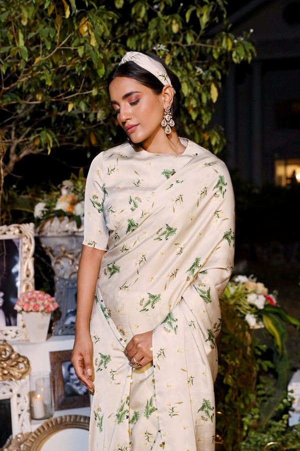 Mahima Mahajan-Jade Printed Saree Set-INDIASPOPUP.COM