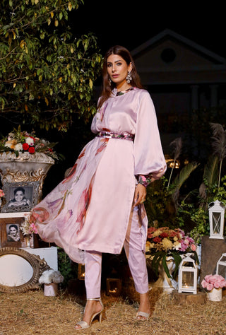 Mahima Mahajan-Lilac Modal Satin Kurti Set-INDIASPOPUP.COM