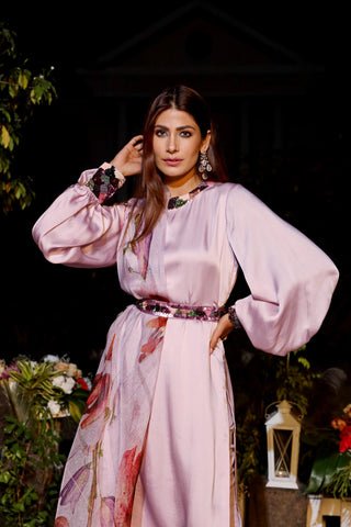 Mahima Mahajan-Lilac Modal Satin Kurti Set-INDIASPOPUP.COM