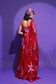 Mahima Mahajan-Hot Pink Cowl Printed Anarkali Set-INDIASPOPUP.COM