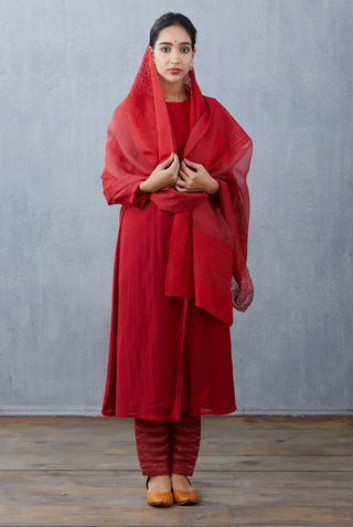 Torani-Ruby Surkh Kiyah Kurta Set-INDIASPOPUP.COM