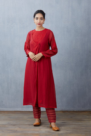 Torani-Ruby Surkh Kiyah Kurta Set-INDIASPOPUP.COM