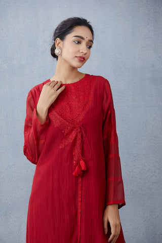 Torani-Ruby Surkh Kiyah Kurta Set-INDIASPOPUP.COM