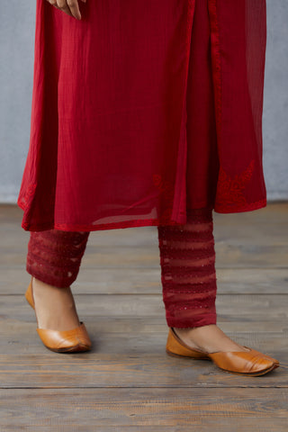 Torani-Ruby Surkh Kiyah Kurta Set-INDIASPOPUP.COM