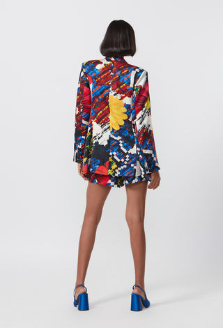 Saaksha & Kinni-Multicolor Printed Blazer And Shorts Set-INDIASPOPUP.COM