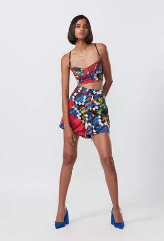Saaksha & Kinni-Multicolor Printed Blazer And Shorts Set-INDIASPOPUP.COM