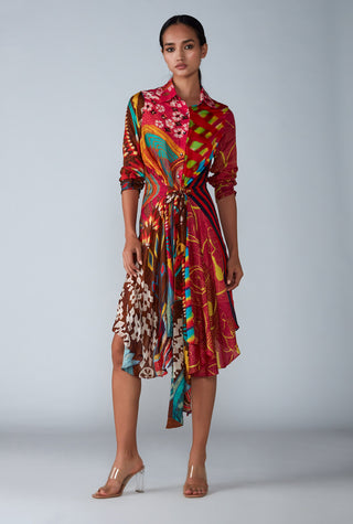 Saaksha & Kinni-Multi Abstract Print Kurta Dress-INDIASPOPUP.COM