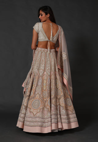 Rohit Bal-Ivory Net Lehenga Set-INDIASPOPUP.COM