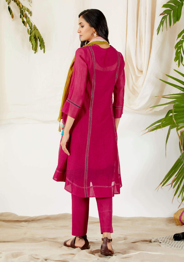 Devyani Mehrotra-Pink Old Zardozi Panelled Suit-INDIASPOPUP.COM