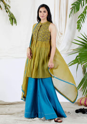 Devyani Mehrotra-Green Embellished Kurta Set-INDIASPOPUP.COM