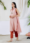 Devyani Mehrotra-Pink Asymmetrical Kurta Set-INDIASPOPUP.COM