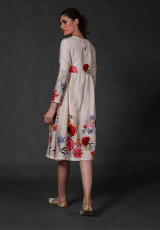 Balance By Rohit Bal-Ivory Digital Printed Dress-INDIASPOPUP.COM