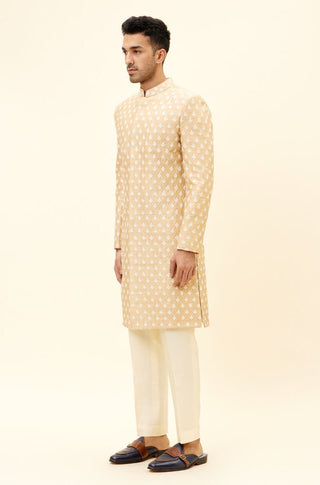 Sva By Sonam And Paras Modi-Beige Sherwani With Pants-INDIASPOPUP.COM