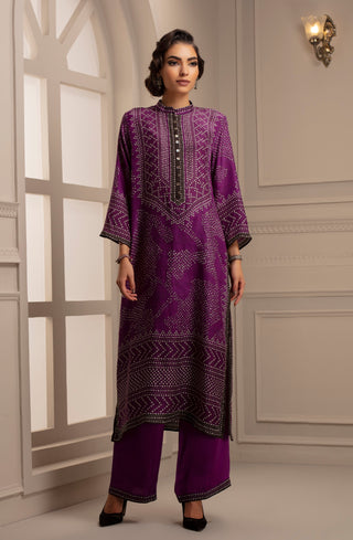 Rajdeep Ranawat-Purple Kurta And Pant With Stole-INDIASPOPUP.COM