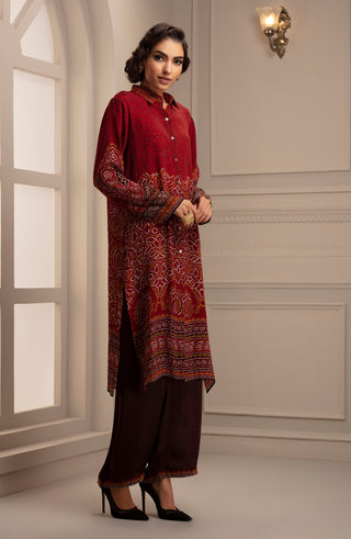 Rajdeep Ranawat-Red Tunic With Pant-INDIASPOPUP.COM