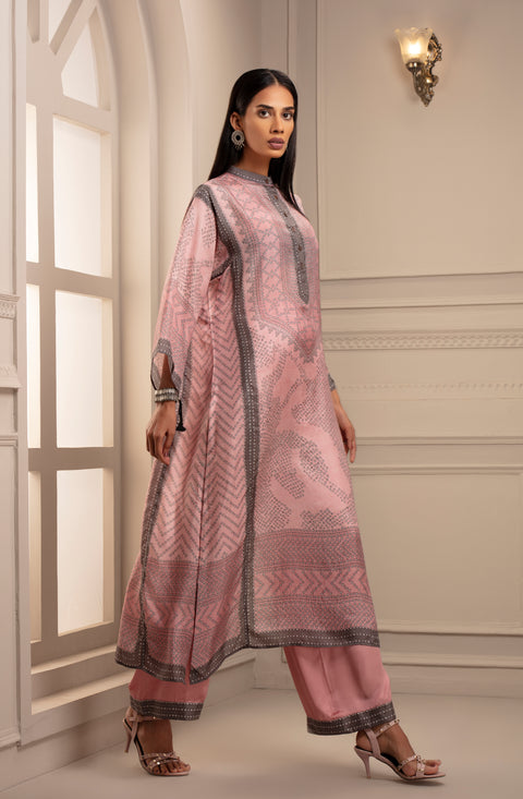 Rajdeep Ranawat-Blush Tunic With Pant And Stole-INDIASPOPUP.COM