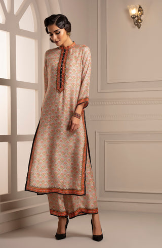 Rajdeep Ranawat-Dove Kurta With Pant & Stole-INDIASPOPUP.COM