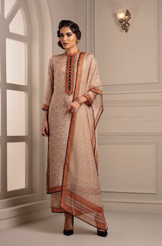 Rajdeep Ranawat-Dove Kurta With Pant & Stole-INDIASPOPUP.COM