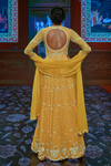 Ridhi Mehra-Golden Yellow Embroidered Anarkali-INDIASPOPUP.COM