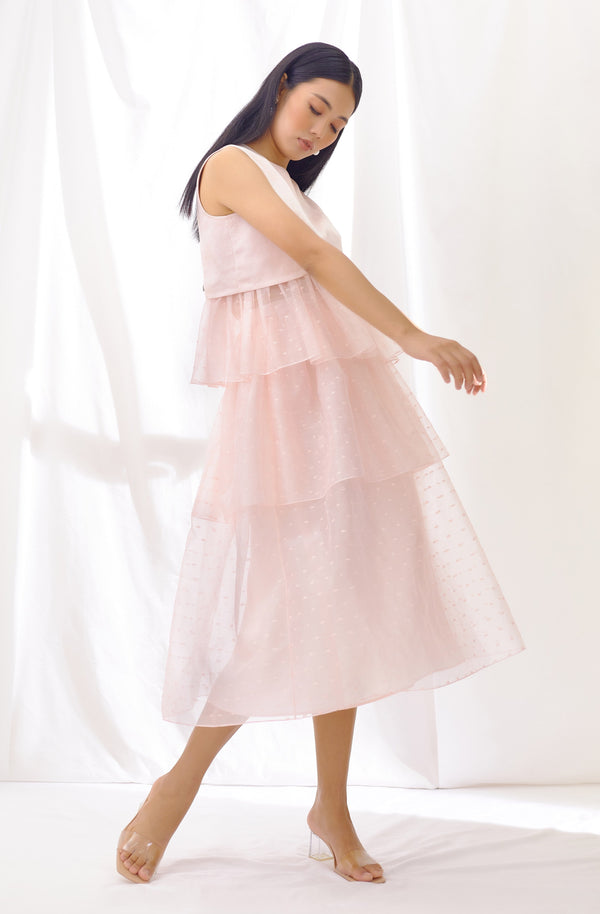 Lavanya Ahuja-Rosewater Peplum Top And Skirt Set-INDIASPOPUP.COM