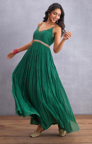 Torani-Green Panna Koshi Dress-INDIASPOPUP.COM