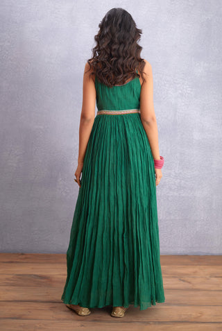 Torani-Green Panna Koshi Dress-INDIASPOPUP.COM