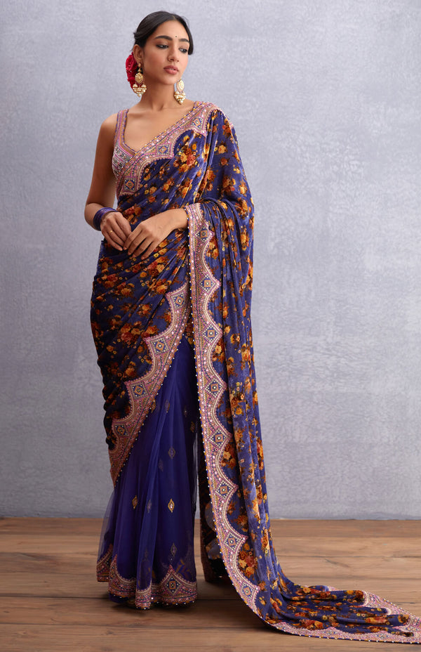 Purple Stone Sarees: Buy Latest Designs Online | Utsav Fashion