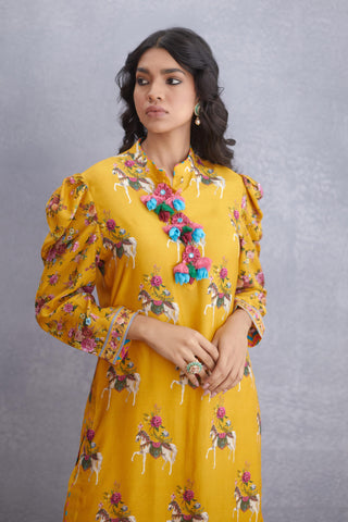 Torani-Yellow Sunehra Aashvani Kurta With Pants-INDIASPOPUP.COM