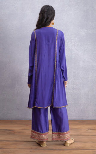Torani-Purple Jamuni Ruhiya Kurta With Pants-INDIASPOPUP.COM