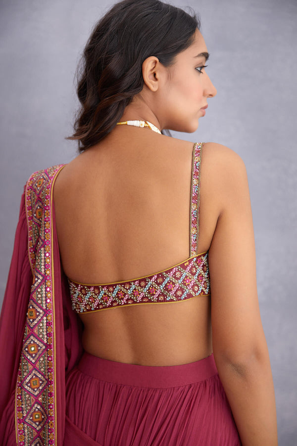 Torani | Ruby Manika Ikjot Saree With Blouse | INDIASPOPUP.COM