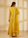 Shyam Narayan Prasad-Mustard Yellow Anarkali Set-INDIASPOPUP.COM