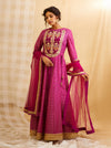 Shyam Narayan Prasad-Wine Pink Anarkali Set-INDIASPOPUP.COM