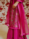 Shyam Narayan Prasad-Pink Embroidered Kurta With Skirt-INDIASPOPUP.COM