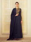 Shyam Narayan Prasad-Navy Blue Anarkali Set-INDIASPOPUP.COM